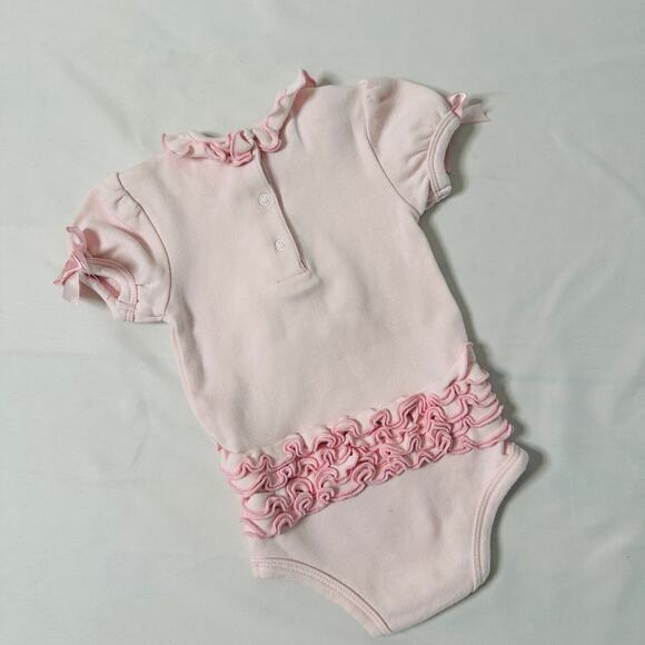 Bearington Baby Collection Spring Easter Bunny Pink Ruffle Butt Onesie - Picture 7 of 9